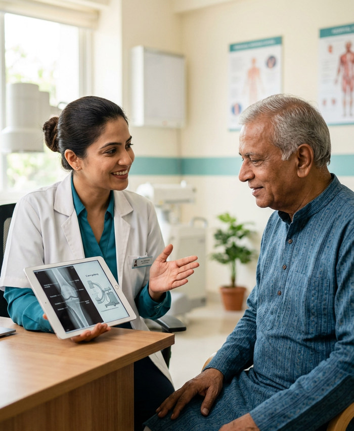 Doctor consulting patient