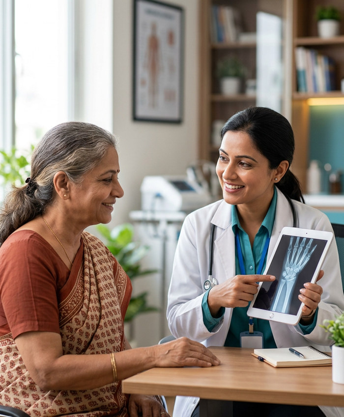 Doctor consulting patient