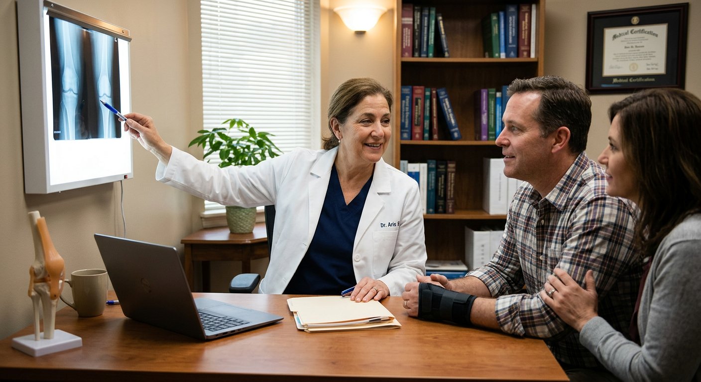 Doctor consulting patient